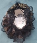 Unique Creations Wall Mask Hanging Porcelain Cat Kitty Lady Face Bling Feathers 