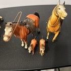 4 Vintage Madison Plastic Toy Horses- 1 Stallion  1 Mare  2 Colts   1950   s