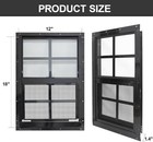 12  X 18  Shed Windows With Tempered Glass And Fiberglass Screen  2 Pack