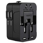 Universal International Power Travel Plug Adapter Dual Usb Uk Au Us Eu Power