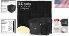 Sound Proof Foam Panels - 52 Pack For Home Recording Studio