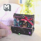 Dollhouse Miniature Christmas Storage Trunk With Decorations Bear Tree Set 1 12
