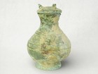 Chinese Archaic Bronze Hu Wine Vessel And Cover han Dynasty Or Earlier