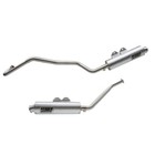 Hmf Kawasaki Kfx 700 Dual Full Exhaust Brushed   Jets  04-10 