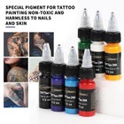 Professional 15ml 7-color Tattoo Ink Set With Box     Premium Body Art Pigments 