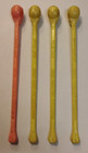 Ivanhoe Dining Dancing Skull Relic Catacombs Chicago Il Swizzle Stick Lot Of 4