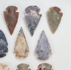 18 Piece Collection 2  Spearheads - Arrowheads - Hand Knapped Agate jasper
