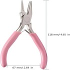 Precision Jewelry Pliers Tool Pink Handle Wire Wrapping   Beading Repair Craft