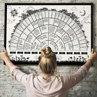 Family Tree Chart 6 Generation Genealogy Poster  Blank Fillable Ancestry Chart