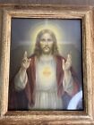 The Sacred Heart Of Jesus Christian Catholic Religious Vintage Framed Print