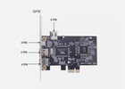 Pcie Firewire Card Pci-e X1 To External Ieee 1394 Adapter Controller 4 Port