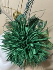 Shimmering Green   Gold Handmade Fascinator Headband