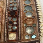 Vintage Banjara Gala 9x12    Decorative Hand Sewn Textile India Mirrors And Shells