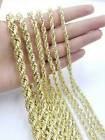 10k Yellow Gold Rope Chain Necklace 18 -30  Men Women 4mm-10mm Real Gold Sale 