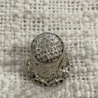 Sterling Silver 925 Vintage Mexico Leaf Vine Floral Sewing Thimble 