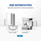 120-pack 304 Stainless Steel-m6 20mm Rack Mount Screws And Cage Nuts For Server