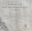 Rare Antique Chart map Entrance To San Francisco Bay California 1859 A d  Bache
