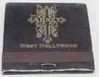 The Abbey Gay Club West Hollywood 692 Robertson Blvd California Full Matchbook