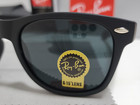 New Ray-ban Rb2140 904 Wayfarer Sunglasses Black Frame Glass Gray Lens 50 22 Mm