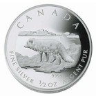2004 Canada 1 2 Oz Fine Silver Coin - Arctic Fox From Fractional Set Coin Only