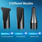 Portable Grooming Pet Dog Cat Hair Dryer Quick Adjustable Temperature W 3 Nozzle