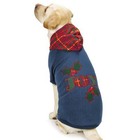 Holly Days Joy Hoodie Holiday Christmas Sweatshirt Blue Dog Puppy Shirt Hood 