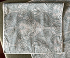 Domain Paisley King Shams Set Of 2 Teal   White 100  Cotton Lightweight Nwot