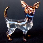 Chihuahua Figurine Blown Glass Crystal Sculpture