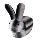 Home Chair Stool Ornaments Ride On Rabbit Chair Wheels Cute