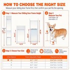Sunyrisy 69 7 -92 5 height Adjustable Sliding Glass Pet Door With Security Lock