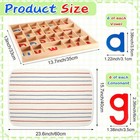 Juexica Montessori Letters Movable Wood Alphabet With Box And Large Mat    