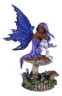 Ebros Amy Brown Art Gothic Violet Tribal Ebony Fairy Collectible Statue 6 5 tall