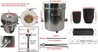 Lsmiitth 16 Kg Dual  Burner Gas Metal Melting Furnace Kit  Forge Crucible Tongs