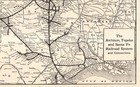 1917 Antique Atchison Topeka Santa Fe Railroad Map Vintage Railway Map 2758