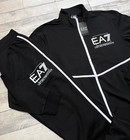 Emporio Armani Ea7 Mens Tracksuit Jacket   Jogger Pants Black Authentic New