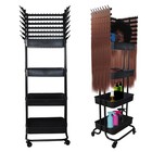 196-peg Braiding Hair Rack - 4-tier Storage Cart For Extensions   Salon Use