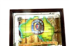 Vintage Foster s Lager Beer Mirror Sign 18  X 14  W  Wooden Frame Australia Map