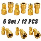 Carpet Cleaning 1 4  Brass Quick Disconnect Coupler For Wands Hose Set Of 6
