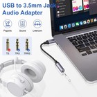 2 Pack Usb To 3 5mm Jack Audio Adapter  External Sound Card  Mic-supported Usb T