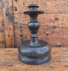 Antique Primitive 17th Century Bulbous Based Pewter Candlestick 7inch Height