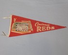 Vintage Original 1960 Cincinnati Reds Mlb Baseball Team Photo Pennant Flag