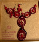 New Handmade Tagua Nut Set Necklace And Earrings From Peru  Adjustable Length