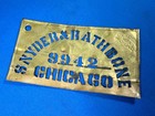 C 1920 Brass Stencil Snyder   Rathbone Chicago  Machinery  Chicago Stencil Works