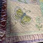 Vnt Kidsline Blanket Reversible Quilted Sateen Embroidery Butterfly   s Mushroom