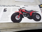 1983 Honda Atc 110 Original Dealer Sales Brochure