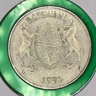 1991 Botswana 25 Thebe Zebu Cow Cattle Animal Wildlife Coin Money