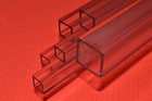 Clear Acrylic Perspex Plastic Square Tube Bar Hollow Metric 19mm 13mm 10mm 6mm