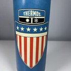 1975 King Seeley Thermos American Flag Shield Metal Stars Stripes Patriotic Usa