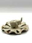 Elephant On Leaf Cream   Brown Decorative Ceramic Incense Burner 4  Porcelain