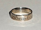 Coin Ring Handmade From 100 Year Old Silver Barber Us Quarter Coin  Sizes 4-8